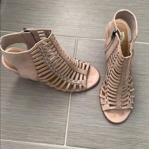 Dolce Vita pink leather heeled sandals, size 9